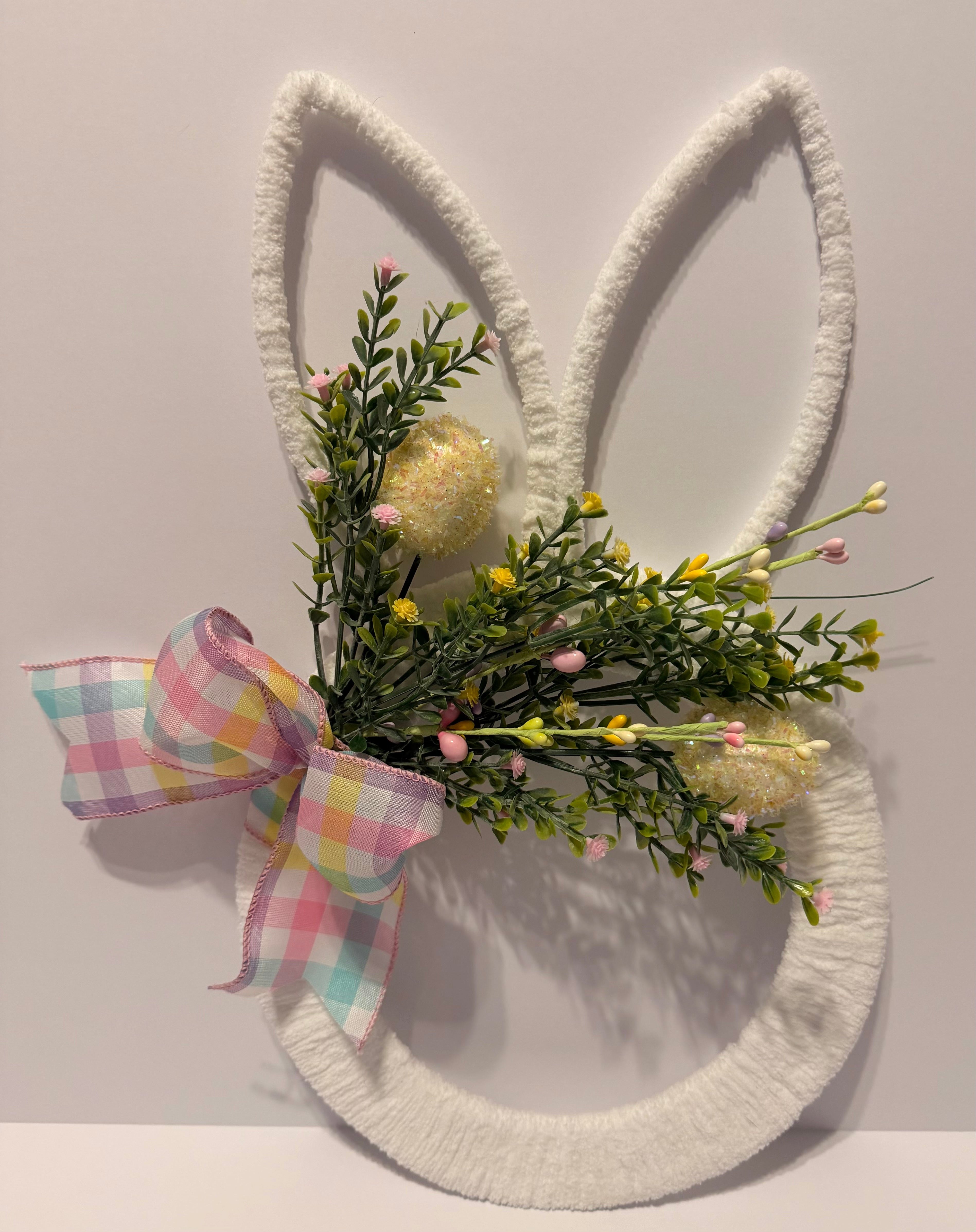 White bunny wreath