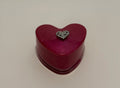 Pink resin heart trinket box