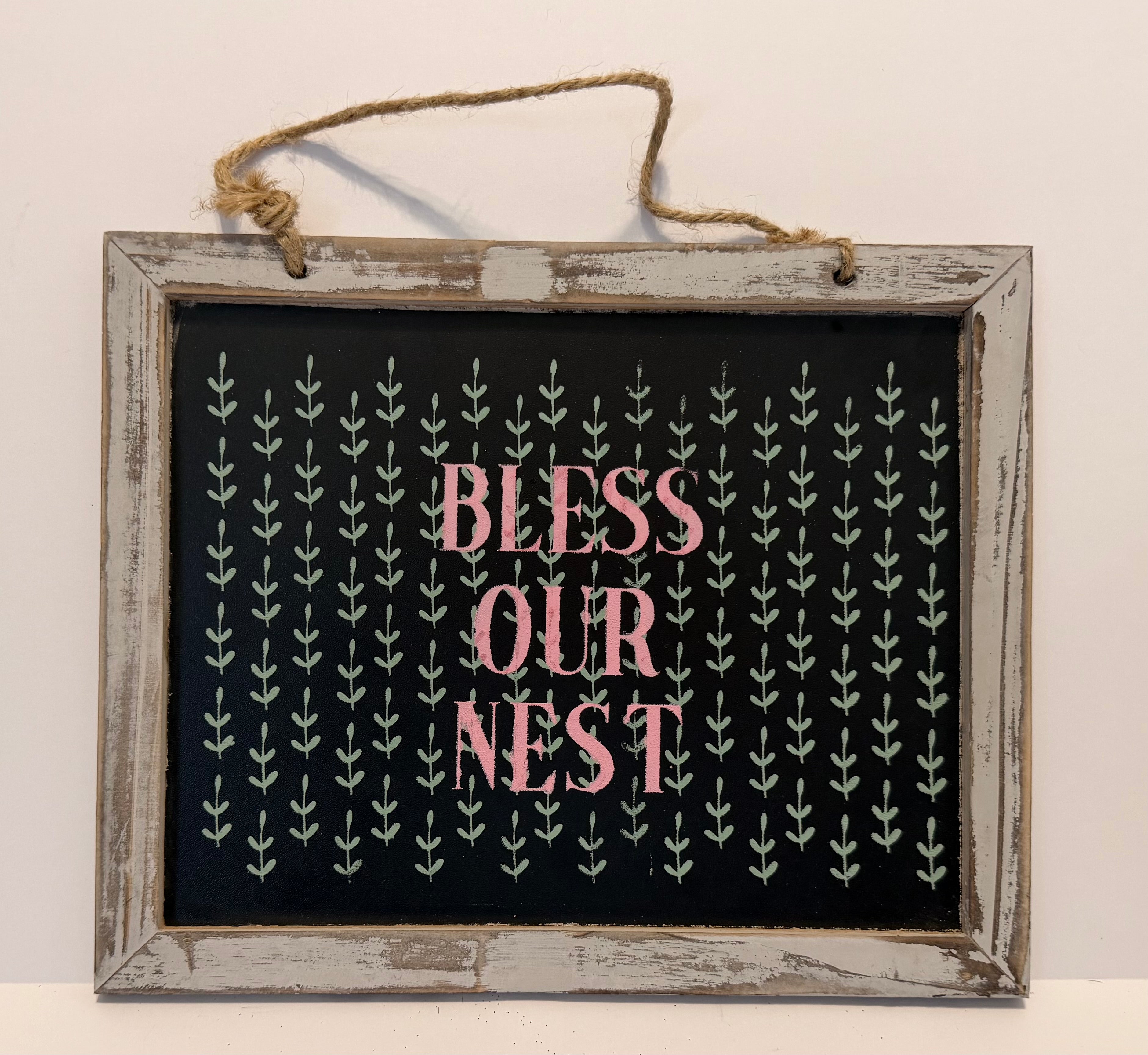 Bless our nest sign
